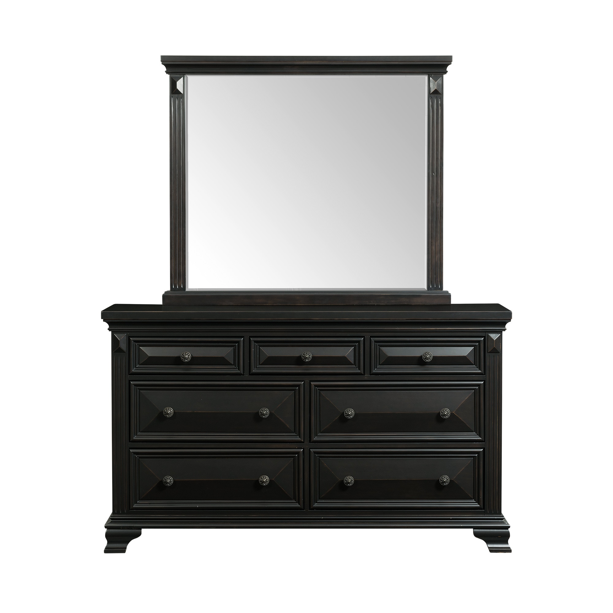 Elements International Bedroom Calloway Black Bookcase Bedroom